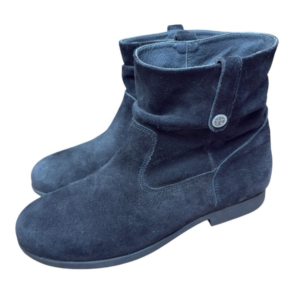 Birkenstock Size WO’s L11 M9  Sarnia Suede Leather Black Boot - Picture 1 of 10